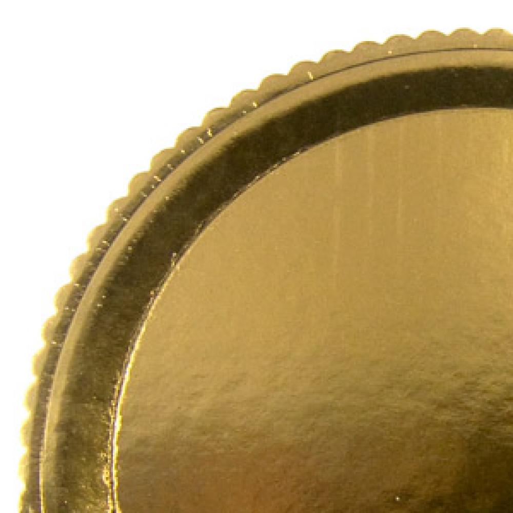 Поднос картонный круглый золото арт. 65181 (d 440 мм)