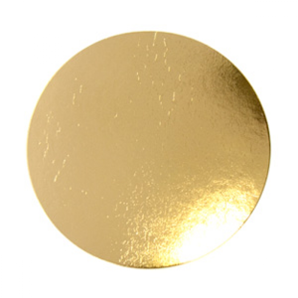 Подложка ДИСК картон круглая золото арт. 65227 (d 400 мм)