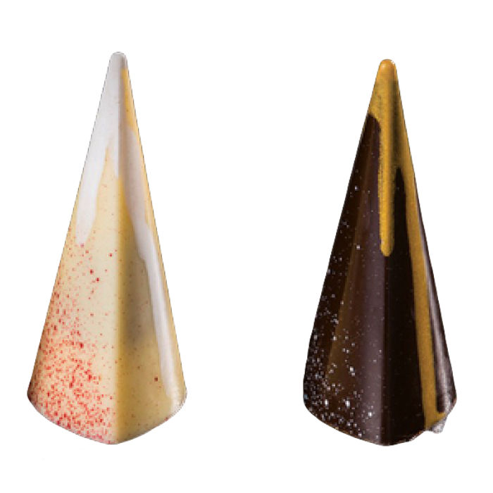 Форма для шоколадных конфет ПИРАМИДА арт. MA4005 (поликарбонат, треугольник, 26 мм)