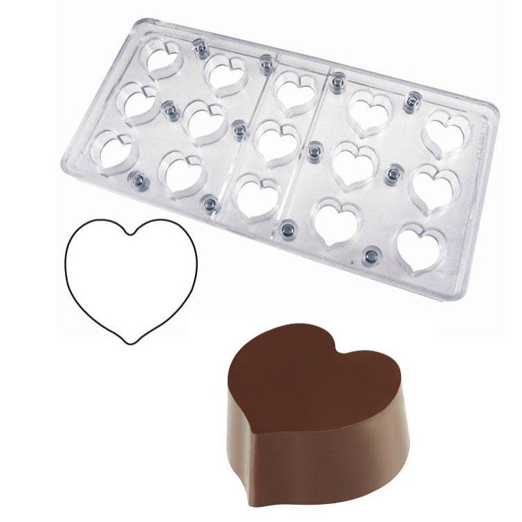 Форма для конфет МАГНИТНАЯ арт. MM14 (РС поликарбонат, сердце, d 30 мм)