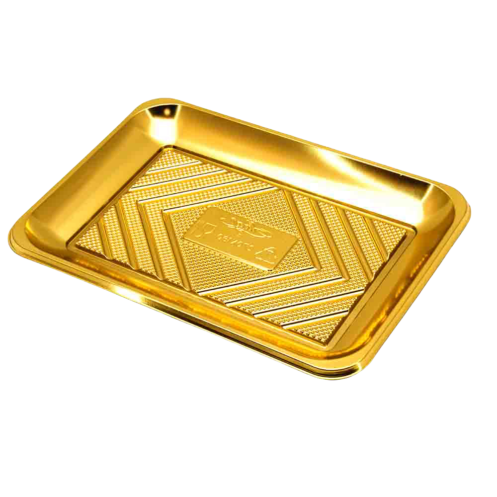 Поднос КАДО пластик прямоугольный золото арт. 36180 (h 20 мм, 235 мм, 160 мм)