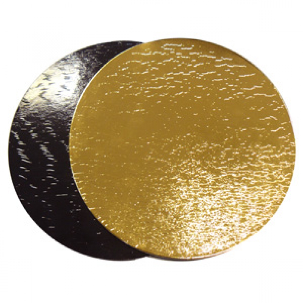 Подложка картонная усиленная золото/черный арт. 65232 (d 180 мм)