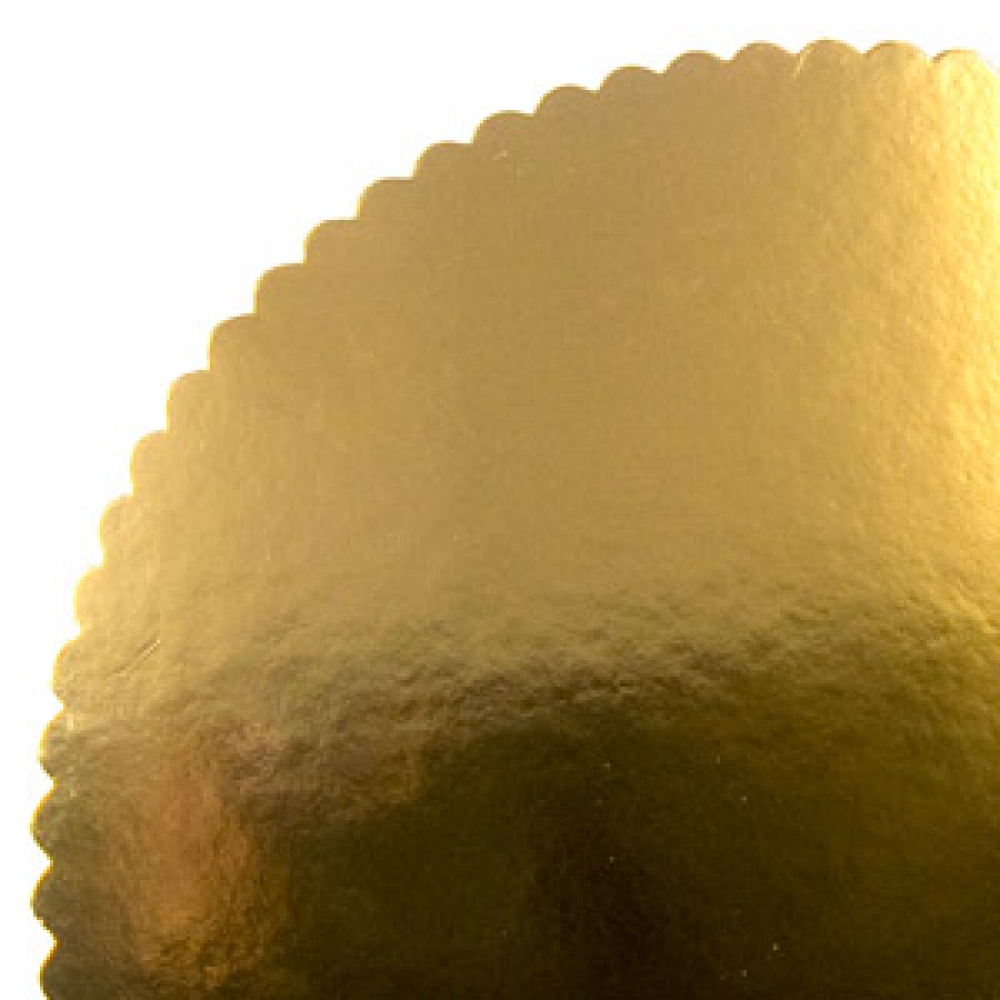 Подложка ФИГУРНАЯ картон круглая золото арт. 65155 (d 300 мм, 2 мм)