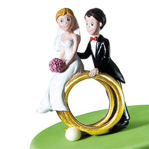 Фигурки на свадебный торт «Жених и невеста» арт. 10524 (150 мм, Да)
