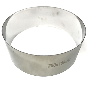 Форма для выпечки металлическое кольцо арт. 30117 (нержавеющая сталь, 100 мм, 260 мм, 1 мм)