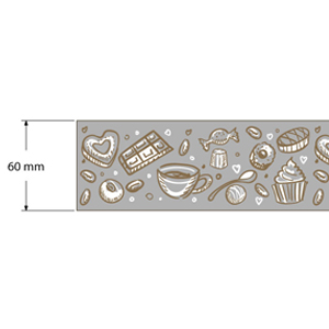 Пленка бордюрная Чаепитие арт. 44206 (40, ПП Полипропилен, 0.5 м, 60 мм)
