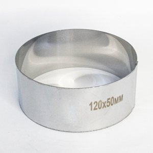 Форма для выпечки металлическое кольцо арт. 30118 (нержавеющая сталь, 50 мм, 120 мм, 1 мм)