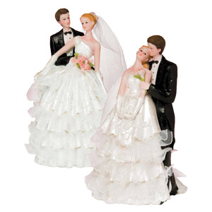 Фигурки на свадебный торт «Жених и невеста» арт. 10510 (210 мм, Да)