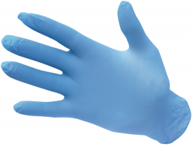 Перчатки латексные (нитриловые) арт. poly025 (синий, 100 шт., S)