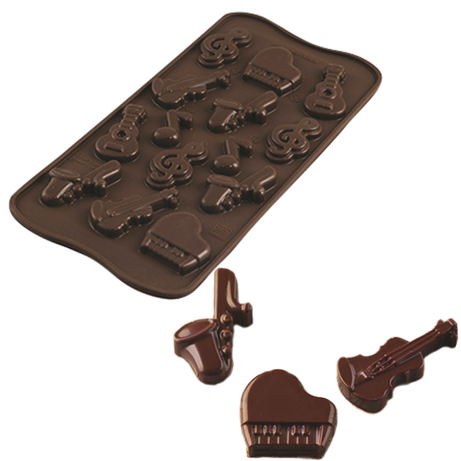 Форма силиконовая ИЗИ-ШОК шоколадная мелодия арт. SCG43 ()
