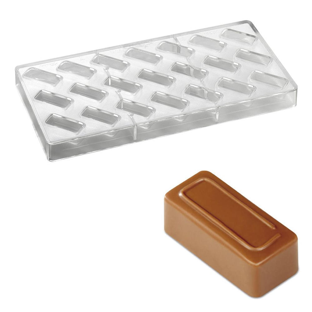 Форма для шоколадных конфет ПРАЛИНЕ прямоугольник  арт. PC106FR (21, тритан, 0.01 кг, прямоугольник, 275 мм, 37 мм, 135 мм, 16 мм, 14 мм)
