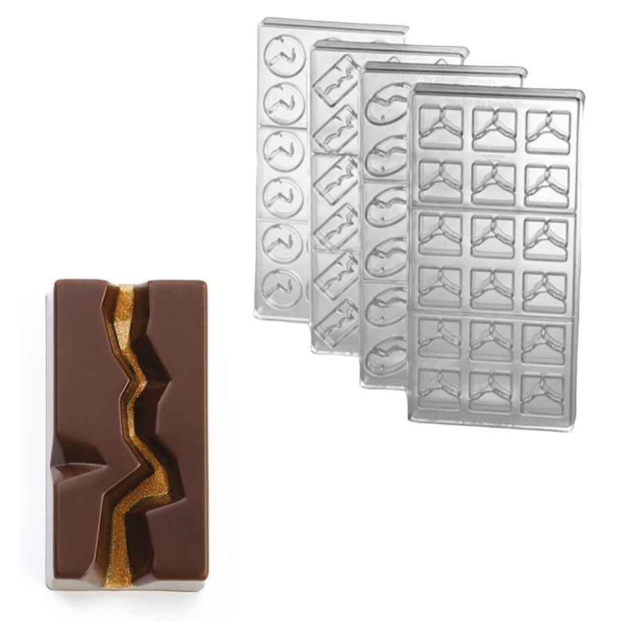 Форма для шоколадных конфет ПРАЛИНЕ прямоугольная арт. PC69 (PC поликарбонат)
