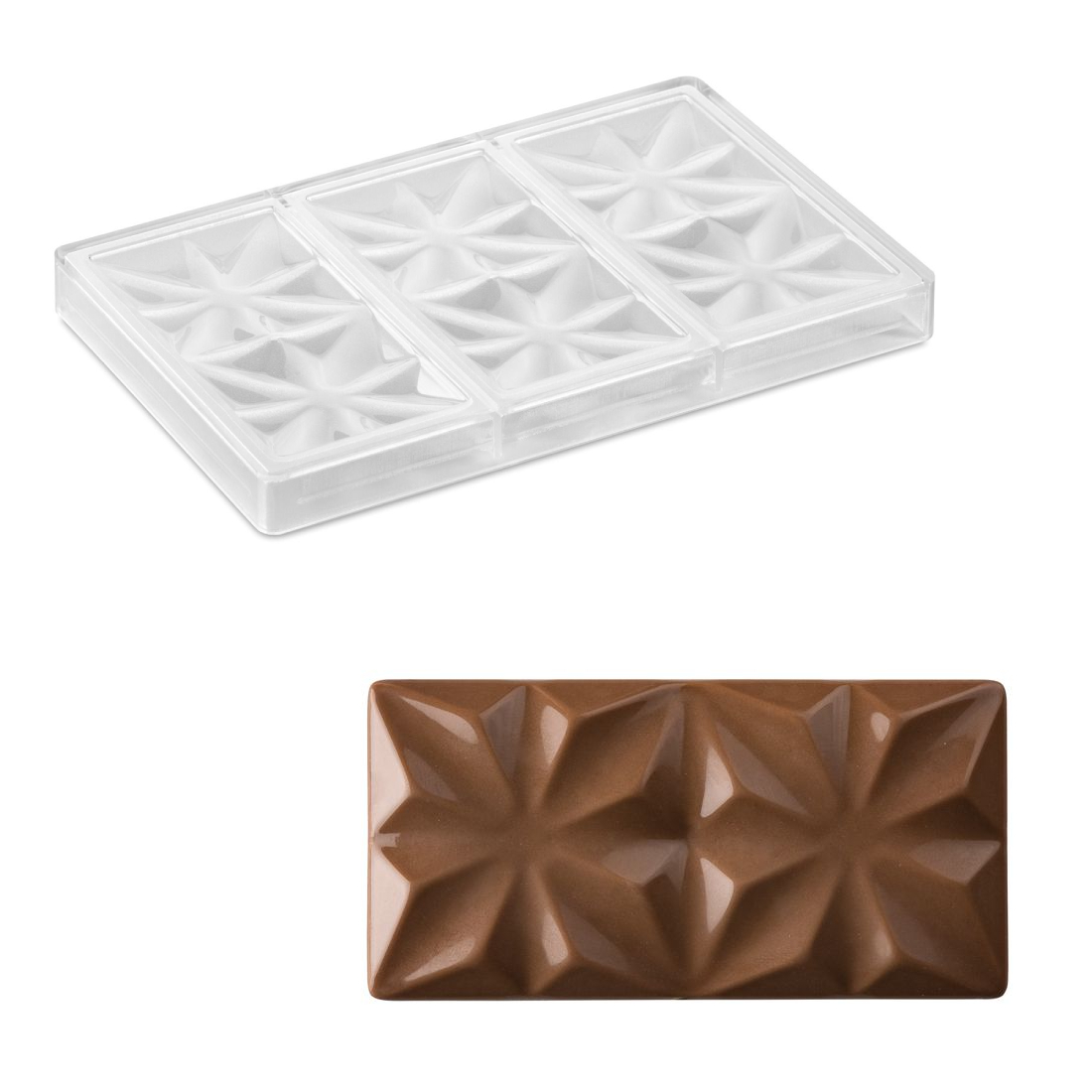 Форма для шоколадных плиток ЭДЕЛЬВЕЙС арт. PC5005FR (3, 275 мм, 155 мм, 175 мм, 77 мм, 10 мм, 0.1 кг)