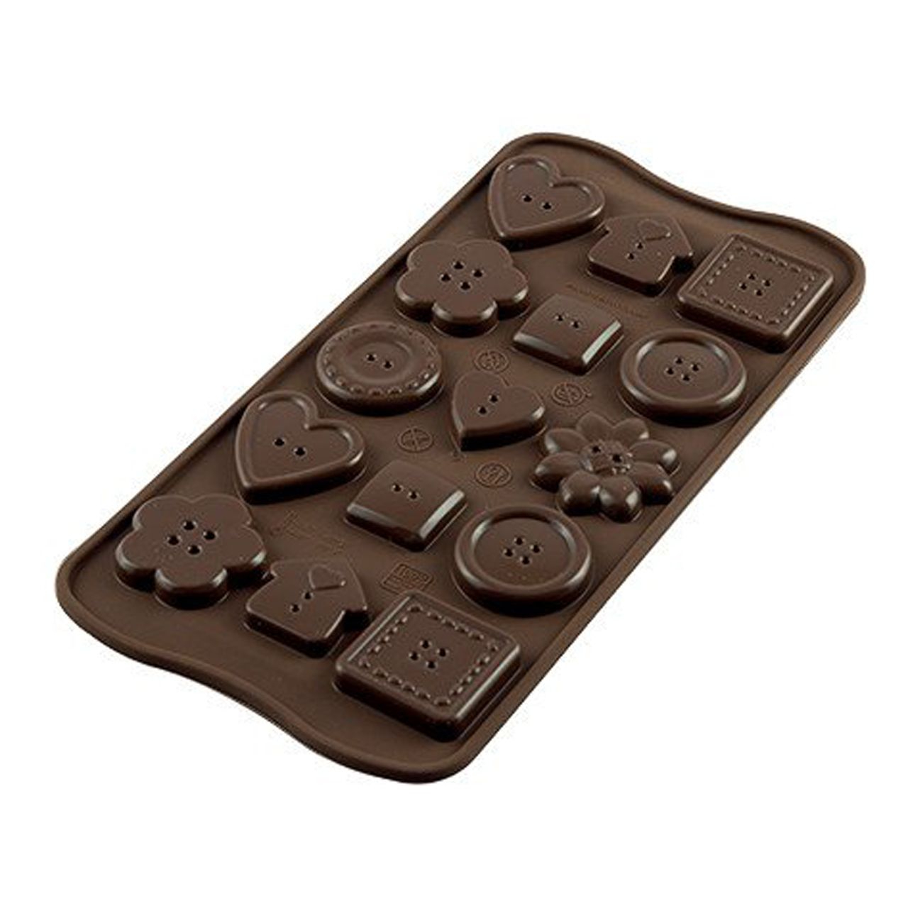 Форма силиконовая для шоколадных фигурок ИЗИ-ШОК пуговицы