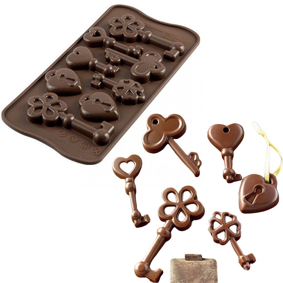 Форма для шоколадных фигурок ИЗИ-ШОК ключи арт. SCG33 ()
