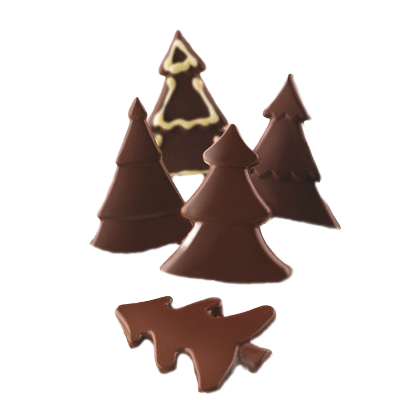 Форма силиконовая для шоколадных фигурок ИЗИ-ШОК шоколадная елка