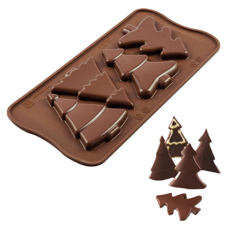 Форма силиконовая для шоколадных фигурок ИЗИ-ШОК шоколадная елка арт. SCG46 ()