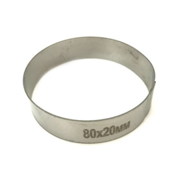 Форма для выпечки металлическое кольцо арт. 30101 (нержавеющая сталь, 20 мм, 80 мм)