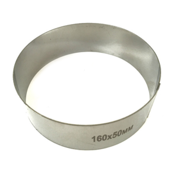 Форма для выпечки металлическое кольцо арт. 30104 (нержавеющая сталь, 50 мм, 160 мм)