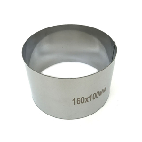 Форма для выпечки металлическое кольцо арт. 30105 (нержавеющая сталь, 100 мм, 160 мм)