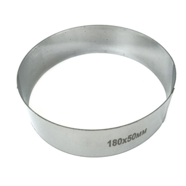 Форма для выпечки металлическое кольцо арт. 30106 (нержавеющая сталь, 50 мм, 180 мм)