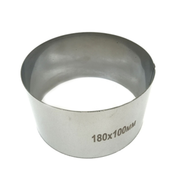 Форма для выпечки металлическое кольцо арт. 30107 (нержавеющая сталь, 100 мм, 180 мм)